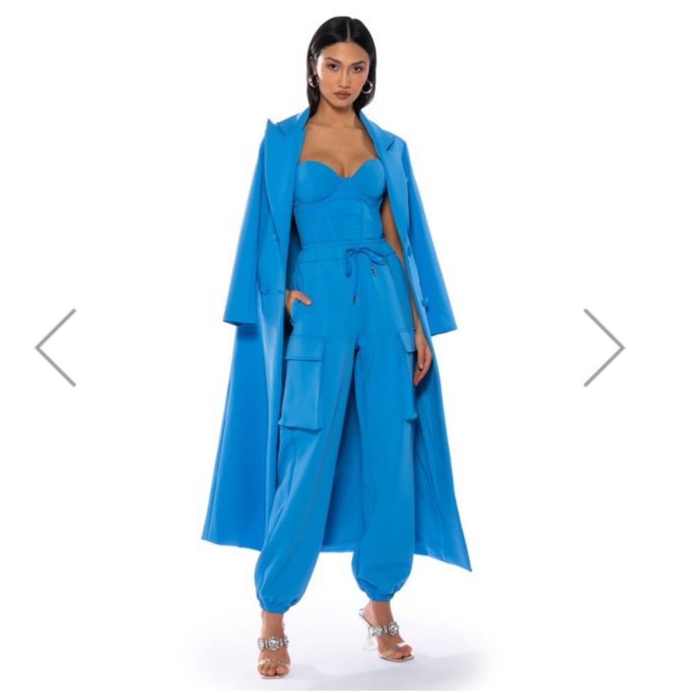 Beautiful AKIRA blue corset top